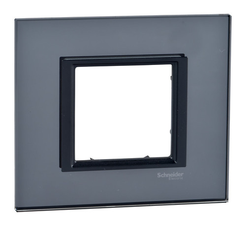 Рамка 1 пост Schneider Electric UNICA CLASS, черное стекло