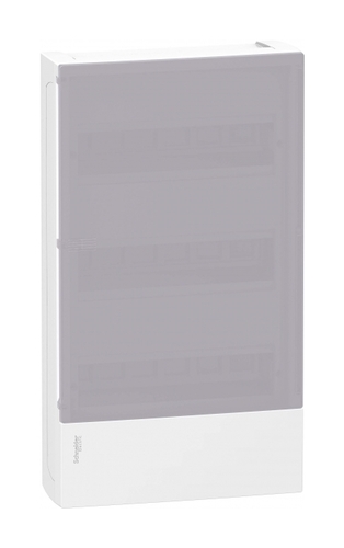 Распределительный шкаф Schneider Electric MINI PRAGMA, 36 мод., IP40, навесной, пластик, дымчатая дверь, с клеммами