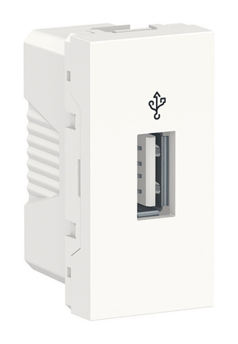 Розетка 1xUSB Schneider Electric UNICA MODULAR, передача данных, белый