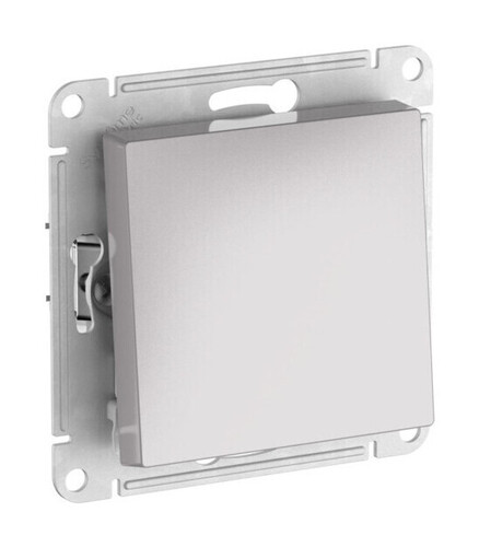 Systeme Electric AtlasDesign Алюминий Выключатель с самовозвратом, сх.1, 10АХ, мех., быстрозажим. клем.
