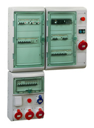 Распределительный шкаф KAEDRA, 12 мод., IP65, навесной, пластик, зеленая дверь