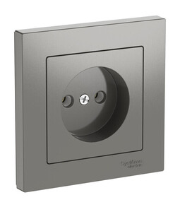 Systeme Electric AtlasDesign Сталь Розетка без заземления, 16А, в сборе, быстрозажим. клем.